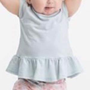 Organic cotton peplum top. Size 2T
